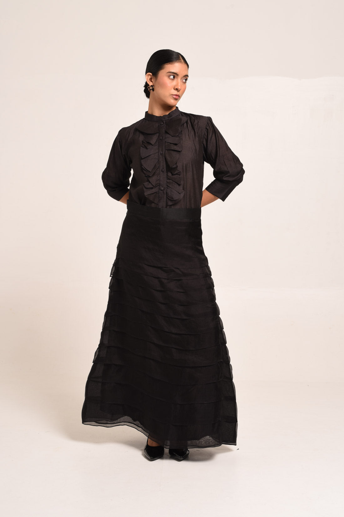 PERÚ RUFFLED BLOUSE AND SKIRT SET